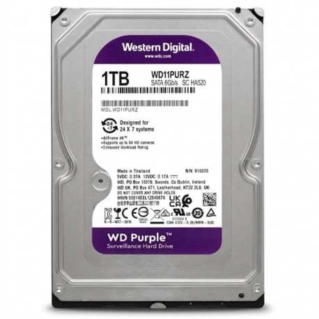 هارد دیسک اینترنال وسترن دیجیتال با رابط SATA 3.0 مدل WD11PURZ 6g SATA HA520 ظرفیت 1 ترابایت