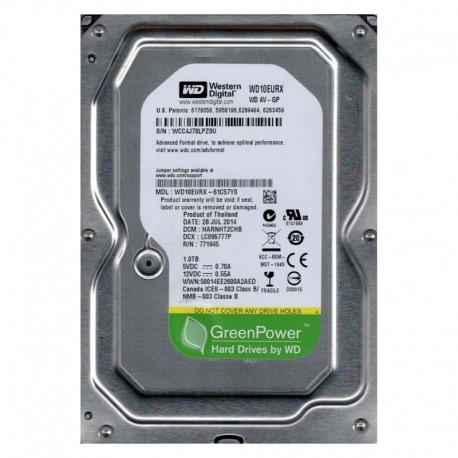هارد دیسک اینترنال وسترن دیجیتال با رابط SATA 3.0 مدل WD10EURX ظرفیت 1 ترابایت
