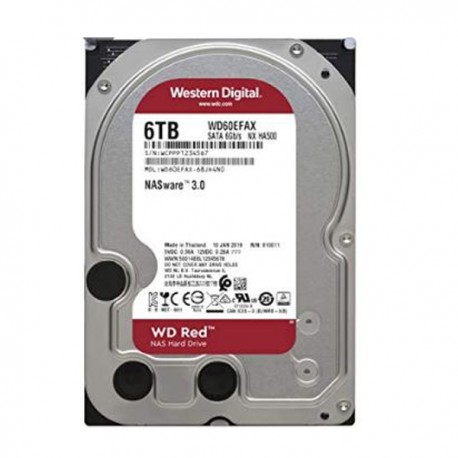 هارددیسک اینترنال وسترن دیجیتال مدل WD Red Plus NAS WD60EFAX ظرفیت 6 ترابایت