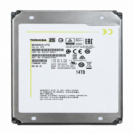 هارد دیسک اینترنال توشیبا با رابط SATA مدل TOSHIBA-MG SERIES ENTERPRISE MG08ACA14TE ظرفیت 14 ترابایت
