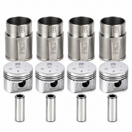 مجموعه بوش و پیستون خودرو تبریز مدل XU7 مناسب برای پژو 405 و پارس بسته ۴ عددی
