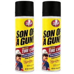 اسپری تمیز کننده لاستیک خودرو اس تی پی کد stp3 حجم 595 میلی لیتر بسته 2 عددی