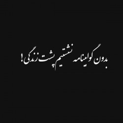 برچسب خودرو صفا طرح بدون گواهینامه نشستیم پشت زندگی