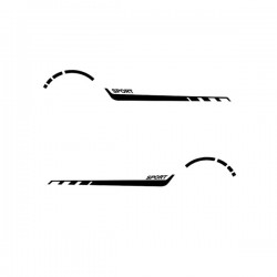 برچسب بدنه خودرو طرح اسپرت کد SL1142 بسته 2 عددی