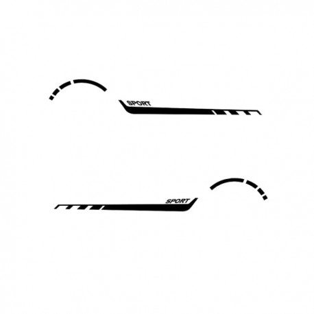 برچسب بدنه خودرو طرح اسپرت کد SL1142 بسته 2 عددی