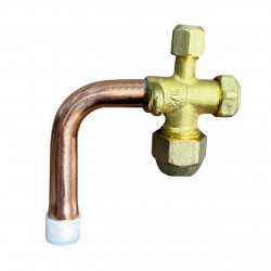 شیرسرویس کولرگازی مدل 1/2 کله کج مناسب برای گاز R22