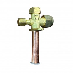 شیرسرویس کولرگازی مدل 1/2 کله صاف مناسب برای گاز R22