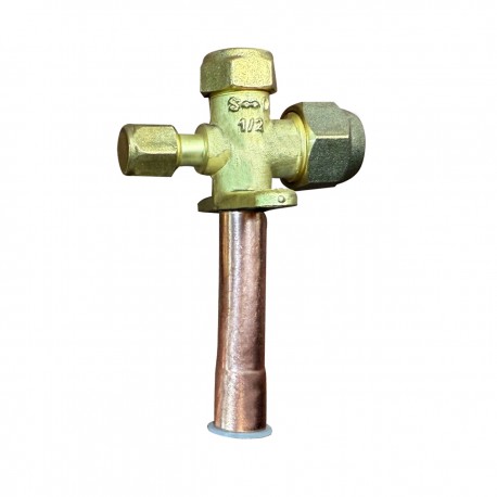 شیرسرویس کولرگازی مدل 1/2 کله صاف مناسب برای گاز R22