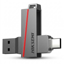 فلش مموری OTG هایک سمی 64 گیگابایت مدل HS-USB-E307C با رابط‌های USB نسخه 3.2 و Type-C، مقاوم در برابر ضربه و خط‌وخش