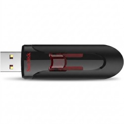 فلش مموری 256 گیگابایت سن دیسک مدل CRUZER GLIDE 3.0 با رابط USB سه و مقاومت در برابر شوک، لرزش و گرد و غبار