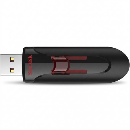 فلش مموری 256 گیگابایت سن دیسک مدل CRUZER GLIDE 3.0 با رابط USB سه و مقاومت در برابر شوک، لرزش و گرد و غبار
