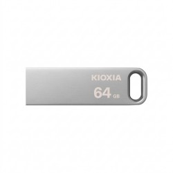 فلش مموری کیوکسیا مدل U366 ظرفیت 64 گیگابایت بدنه استیل مقاوم، رابط USB 3.2 سرعت انتقال بالا و حلقه اتصال آسان
