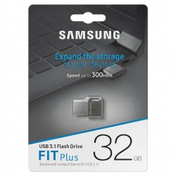 فلش مموری 32 گیگابایت سامسونگ مدل FIT Plus USB سه‌نقطه‌یک، با طراحی بندانگشتی و مقاوم در برابر آب، ضربه، شوک و لرزش و گردوغبار