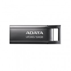 فلش مموری 64 گیگابایتی دیتا مدل UR340، با رابط USB Type-A و استاندارد USB 3.2 Gen2، بدنه فلزی