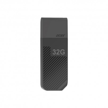 فلش مموری 32 گیگابایتی ایسر مدل UP200 با رابط USB Type-A و استاندارد USB 2.0، بدنه پلاستیکی مقاوم و استانداردهای CE، FCC و BSMI
