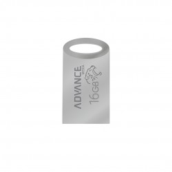 فلش مموری 16 گیگابایت ادونس مدل M-106 با رابط USB 2.0 Type-A، بدنه فلزی و طراحی بندانگشتی با بند آویز