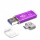 فلش مموری 128 گیگابایت کوئین تک مدل QUICK USB3.1 با مبدل USB-C و مقاومت در برابر آب، ضربه، شوک و لرزش و گرد و غبار