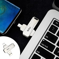 فلش مموری OTG نتاک مدل U782C-TypeC ظرفیت 128 گیگابایت