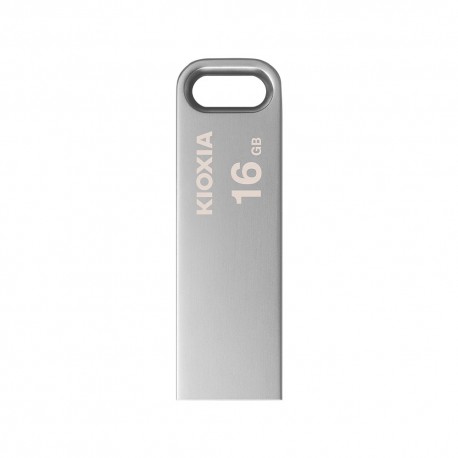 فلش مموری 16 گیگابایتی کیوکسیا مدل U366، با رابط USB 3.2، بدنه فلزی، دارای حلقه اتصال