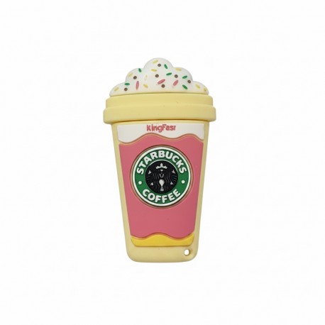 فلش مموری کینگ فست طرح فنجان قهوه مدل Starbucks Coffee Cup CF-11 ظرفیت 32 گیگابایت با رابط USB 3.0