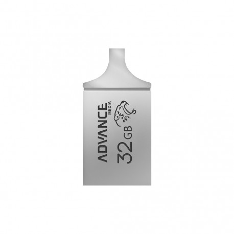 فلش مموری 32 گیگابایت ادونس مدل M-104 با رابط USB 2.0 Type-A، بدنه فلزی، طراحی بندانگشتی و بند آویز