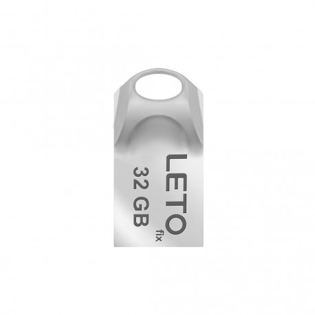 فلش مموری 32 گیگابایتی لتو مدل L10، با رابط USB Type-A و استاندارد USB 2.0، بدنه فلزی مقاوم در برابر آب، ضربه، شوک و لرزش