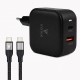 شارژر دیواری 45 وات دو پورت وونک مدل PD 45 به همراه کابل usb-c