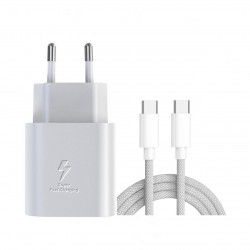 شارژر دیواری 25 وات مدل PD3.0 به همراه کابل USB-C