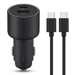 شارژر فندکی 67 وات دو پورت شیائومی مدل CC07ZM به همراه کابل شارژ USB-C به طول 1 متر