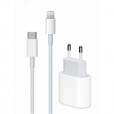 شارژر دیواری 20 وات دبلیو یو دبلیو مدل IPHONE 14 به همراه کابل تبدیل لایتنینگ