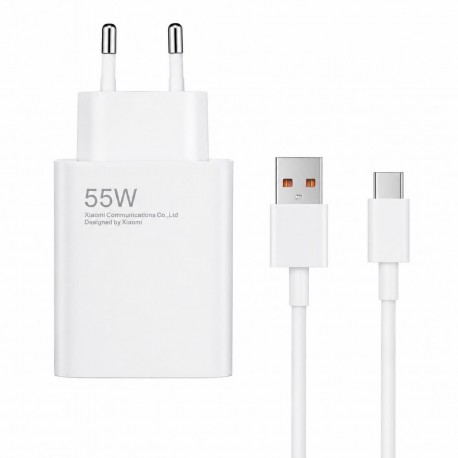 شارژر دیواری 55 وات مدل FAST CHARGER به همراه کابل تبدیل USB-C