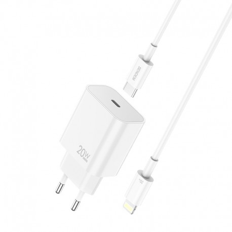 شارژر دیواری 20 وات سندم مدل IPHONE X به همراه کابل لایتنینگ