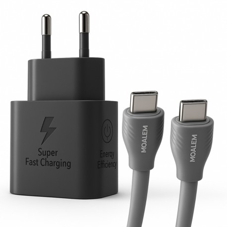 شارژر دیواری 25 وات معلم نوین مدل Galaxy A26 به همراه کابل USB-C