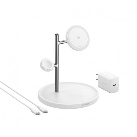 شارژر بی سیم 15 وات انکر مدل A25M3 به همراه کابل USB-C و آداپتور