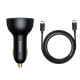 شارژر فندکی باسئوس مدل Multi-port Fast Charge 160W به همراه کابل تبدیل Usb-c