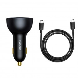 شارژر فندکی باسئوس مدل Multi-port Fast Charge 160W به همراه کابل تبدیل Usb-c