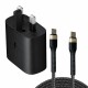 شارژر دیواری 25 وات لیندوس مدل Galaxy S24 fe به همراه کابل تبدیل USB-C
