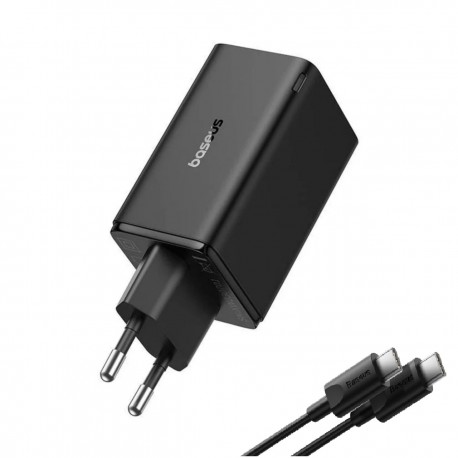 شارژر دیواری 65 وات بیسوس مدل GAN6 PRO 65W به همراه کابل USB-C