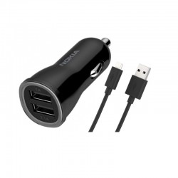 شارژر فندکی 10 وات نوکیا مدل DC-310C به همراه کابل تبدیل MicroUsb