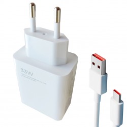 شارژر دیواری مدل 33وات توربو به همراه تبدیل USB-C
