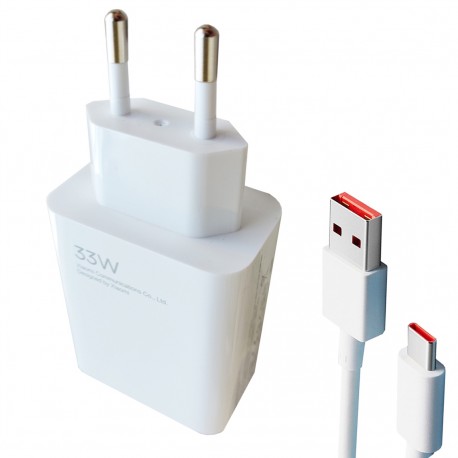 شارژر دیواری مدل 33وات توربو به همراه تبدیل USB-C