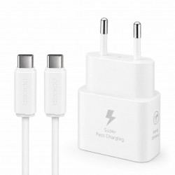 شارژر دیواری 25 وات توکی مدل Galaxy A17 به همراه کابل USB-C