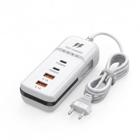 شارژر رومیزی 66 وات 4 پورت مدل Rack Charger