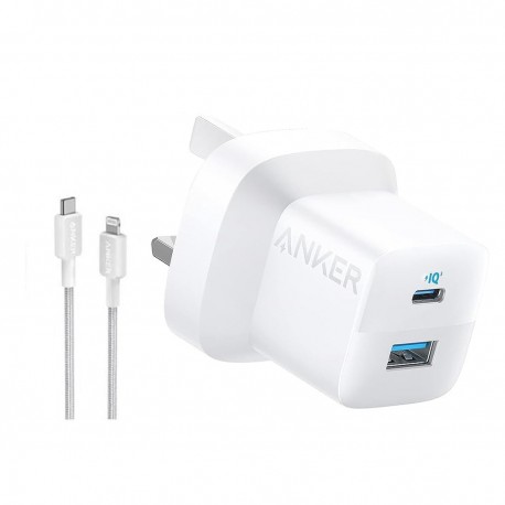 شارژر دیواری 33 وات انکر مدل B2331K21 به همراه کابل USB-C به لایتنینگ به طول 1 متر