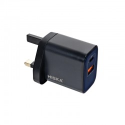 شارژر دیواری 45 وات 2 پورت هیسکا مدل GAN-HKS-145UKS
