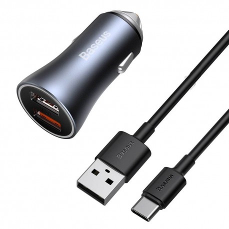شارژر فندکی باسئوس مدل Golden Contactor Pro به همراه کابل تبدیل USB-C