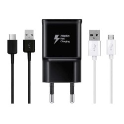 شارژر دیواری مدل EP-TA20EWE به همراه کابل تبدیل USB-C / microUSB