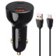 شارژر فندکی 100 وات الدینیو مدل C101 به همراه کابل usb-c