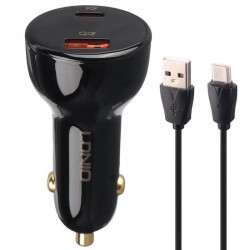 شارژر فندکی 100 وات الدینیو مدل C101 به همراه کابل usb-c