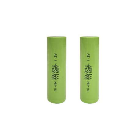باتری قلمی شارژی سولونیکس مدل صنعتی 600mAh سر تخت بسته 2 عددی